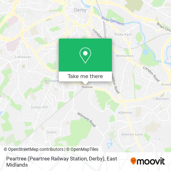 Peartree (Peartree Railway Station, Derby) map