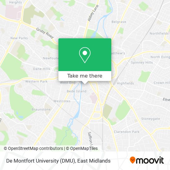 De Montfort University (DMU) map