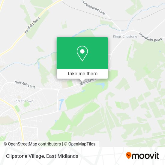 How to get to Clipstone Village in Newark And Sherwood by bus or train?