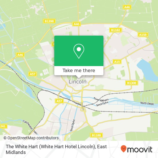 The White Hart (White Hart Hotel Lincoln) map
