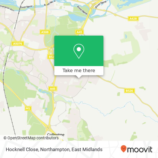 Hocknell Close, Northampton map