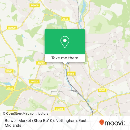 Bulwell Market (Stop Bu10), Nottingham map