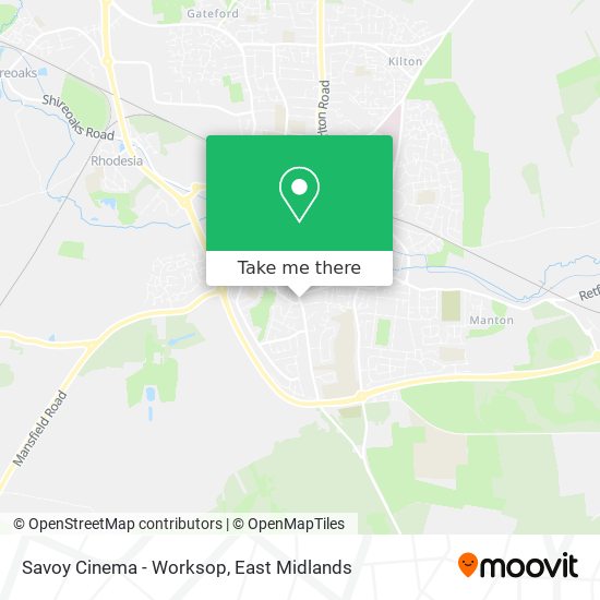 Savoy Cinema - Worksop map