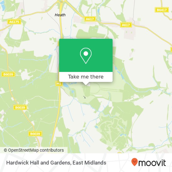 Hardwick Hall and Gardens map
