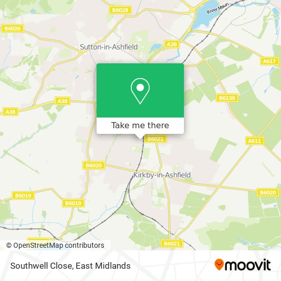 Southwell Close map