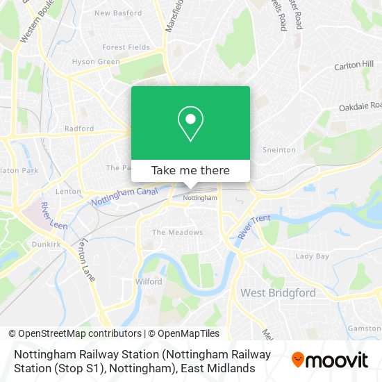 Nottingham Railway Station (Nottingham Railway Station (Stop S1), Nottingham) map