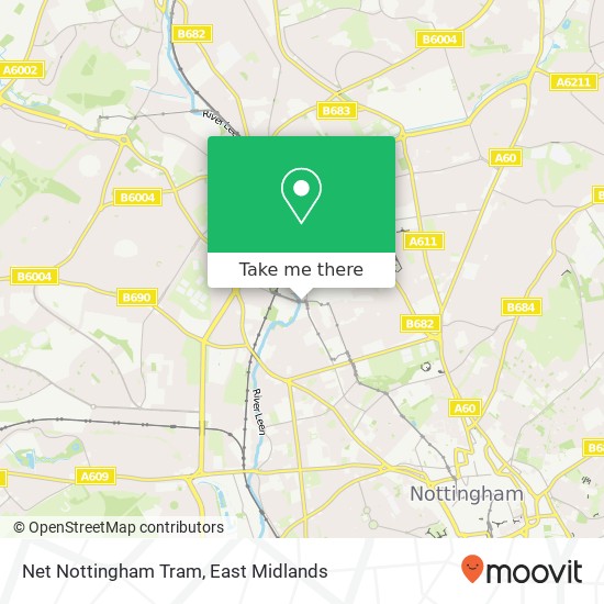 Net Nottingham Tram map