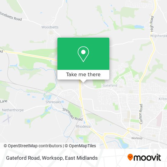Gateford Road, Worksop map