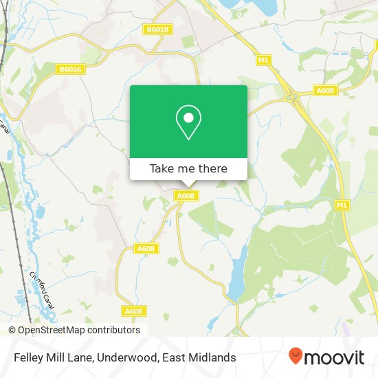 Felley Mill Lane, Underwood map