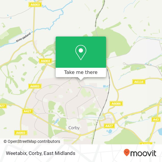 Weetabix, Corby map