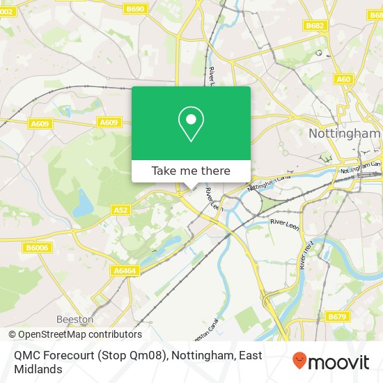 QMC Forecourt (Stop Qm08), Nottingham map