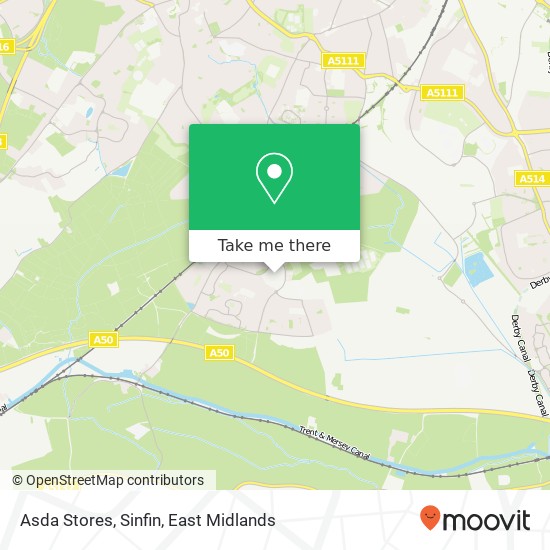 Asda Stores, Sinfin map