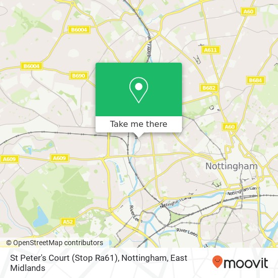 St Peter's Court (Stop Ra61), Nottingham map