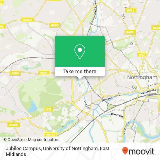Jubilee Campus, University of Nottingham map