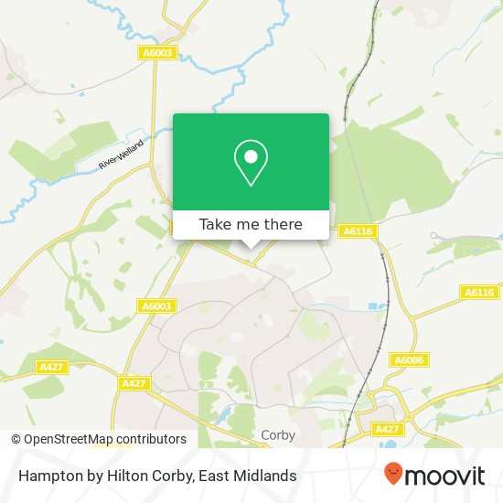 Hampton by Hilton Corby map