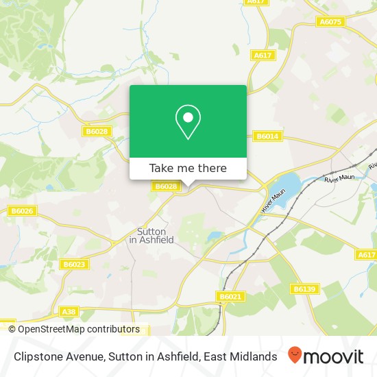 Clipstone Avenue, Sutton in Ashfield map