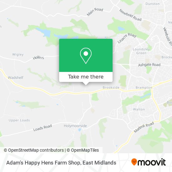 Adam's Happy Hens Farm Shop map