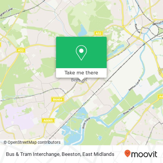 Bus & Tram Interchange, Beeston map