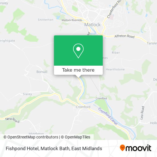Fishpond Hotel, Matlock Bath map