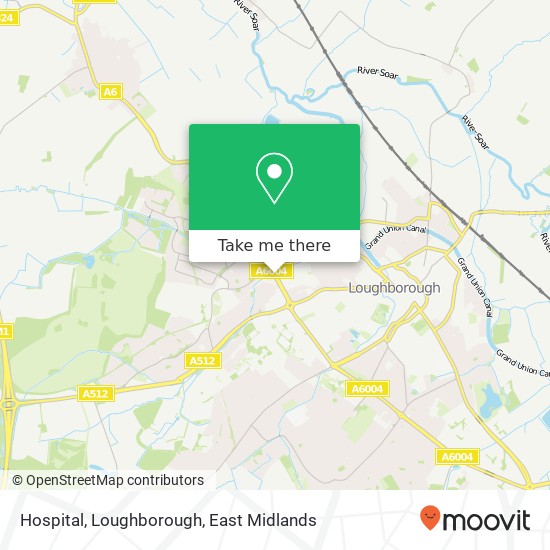 Hospital, Loughborough map