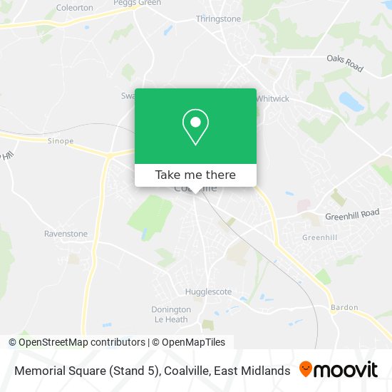 Memorial Square (Stand 5), Coalville map