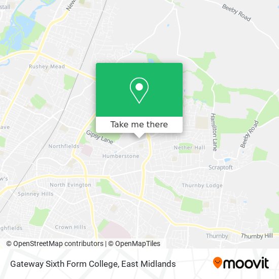 Gateway Sixth Form College map