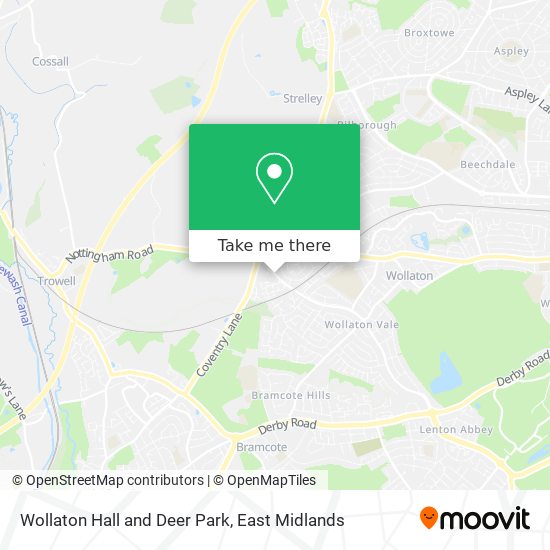 Wollaton Hall and Deer Park map