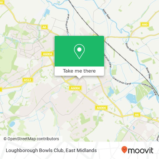 Loughborough Bowls Club map