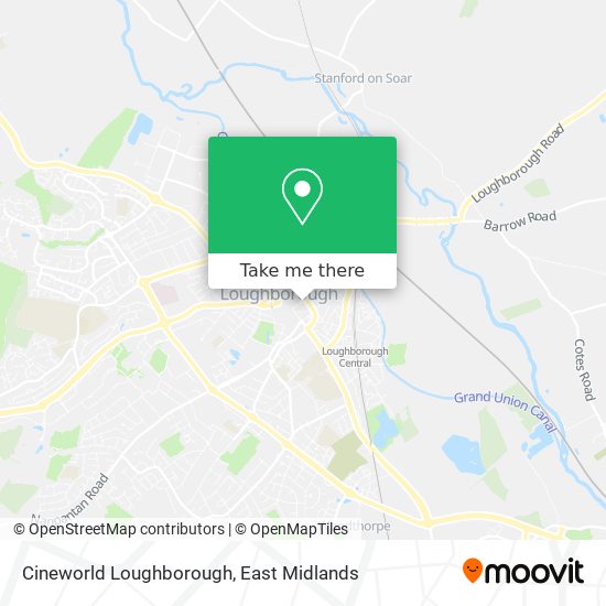 Cineworld Loughborough map