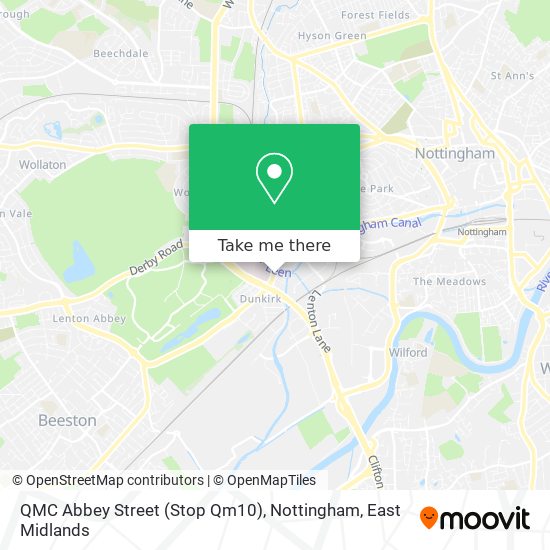 QMC Abbey Street (Stop Qm10), Nottingham map