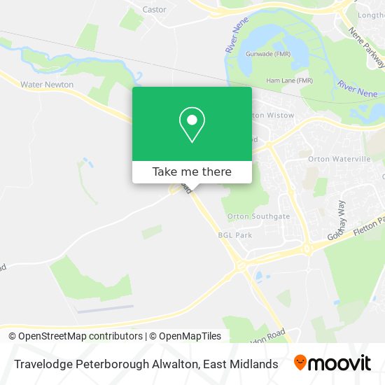 Travelodge Peterborough Alwalton map