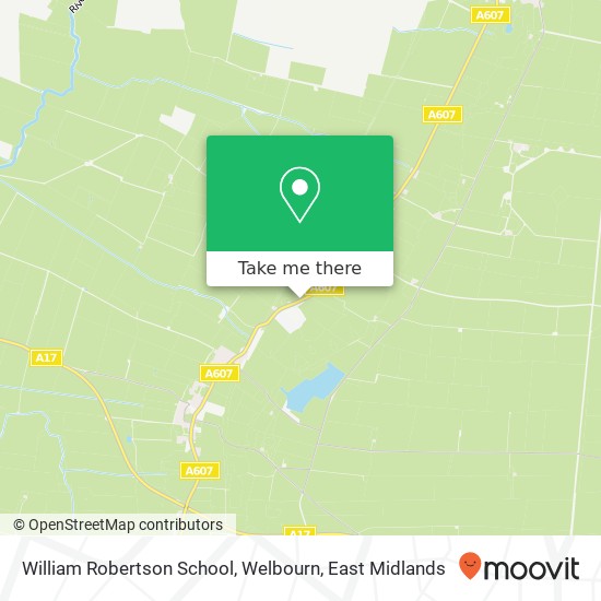 William Robertson School, Welbourn map