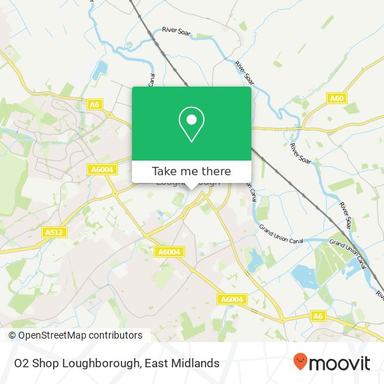 O2 Shop Loughborough map