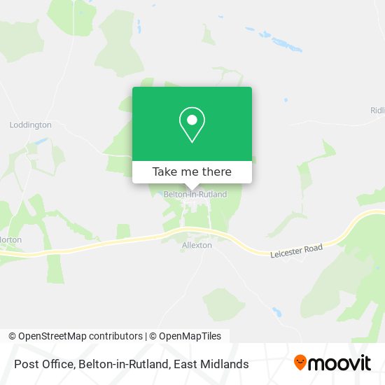 Post Office, Belton-in-Rutland map