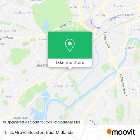 Lilac Grove, Beeston map