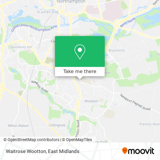 Waitrose Wootton map