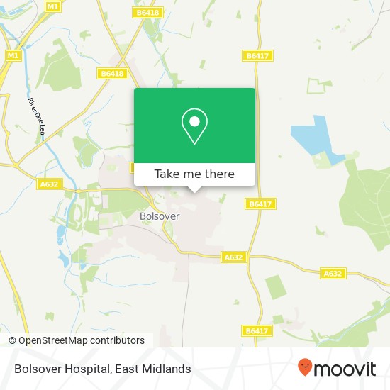 Bolsover Hospital map