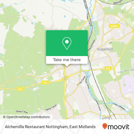 Alchemilla Restaurant Nottingham map