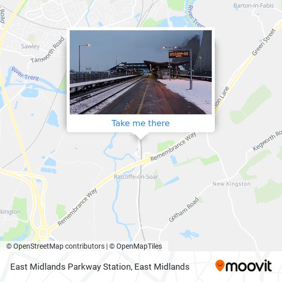 East Midlands Parkway Station map
