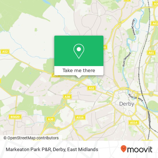 Markeaton Park P&R, Derby map