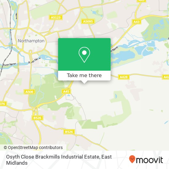 Osyth Close Brackmills Industrial Estate map