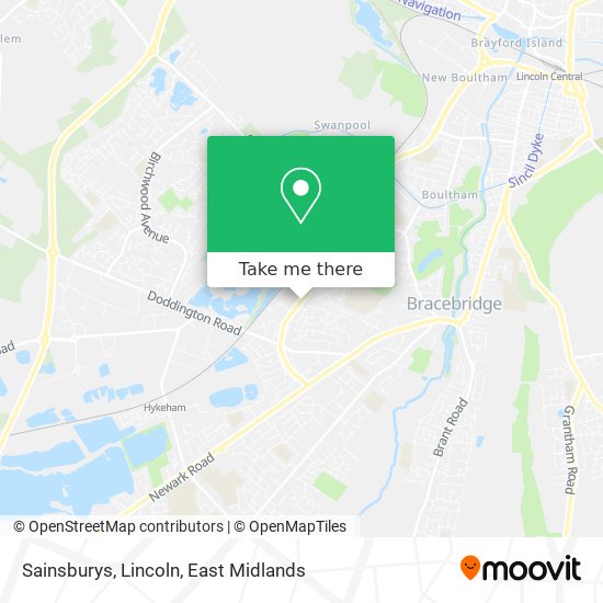 Sainsburys, Lincoln map
