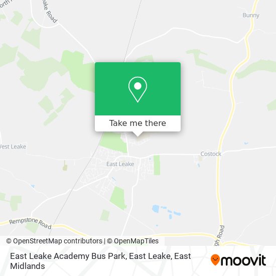 East Leake Academy Bus Park, East Leake map