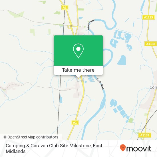 Camping & Caravan Club Site Milestone map
