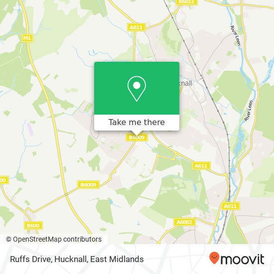 Ruffs Drive, Hucknall map