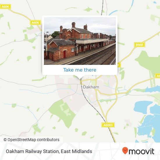 Oakham Railway Station map