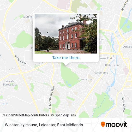 Winstanley House, Leicester map