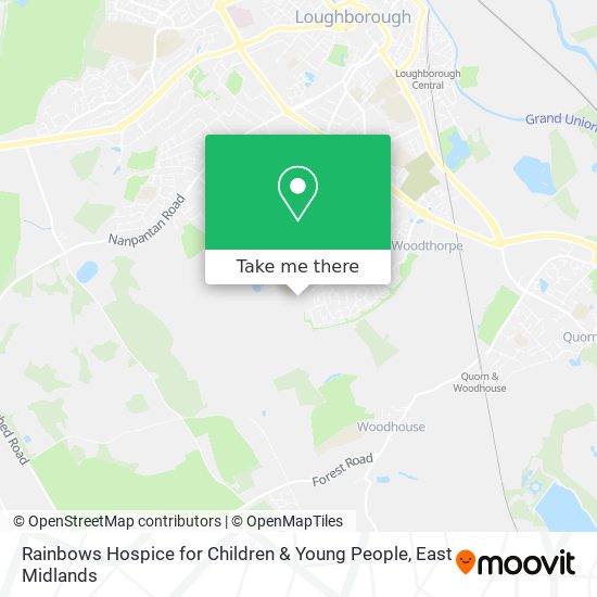 Rainbows Hospice for Children & Young People map