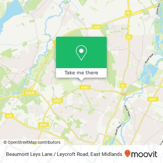 Beaumont Leys Lane / Leycroft Road map