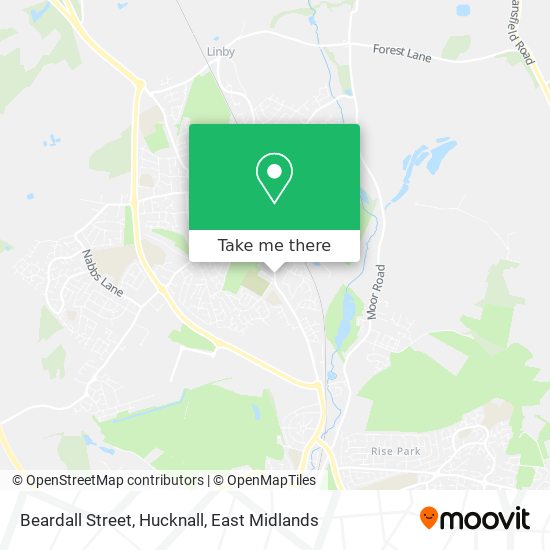 Beardall Street, Hucknall map